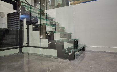 Réalisation Enfer Design - Escalier de verre - Garde-corps en verre - Résidence de luxe de Québec