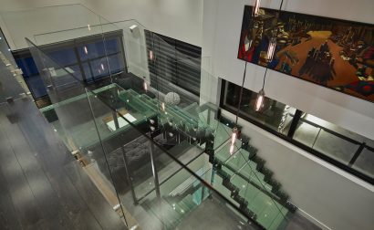 Réalisation Enfer Design - Escalier de verre - Garde-corps en verre - Résidence de luxe de Québec